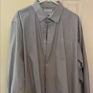 Saddlebred Men's Black and White Striped Shirt
